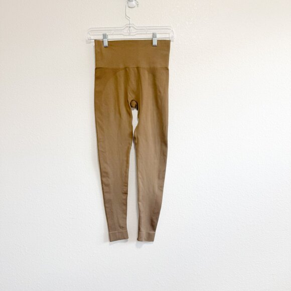 Set Active Sculptflex Penny Brown Leggings Small Seamless Ribbed High Waist - Picture 2 of 8